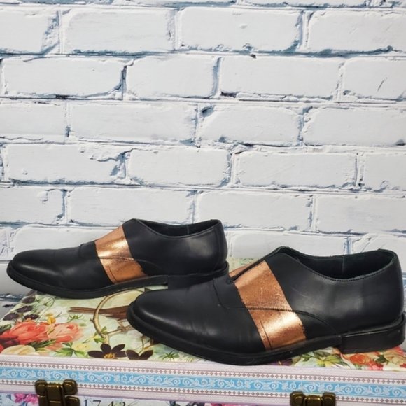 Miista Marta Black and Rose Gold Loafers - Picture 2 of 8